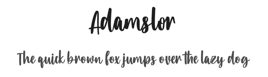 Adamslor by Maulana Creative — Script Handwritten Font