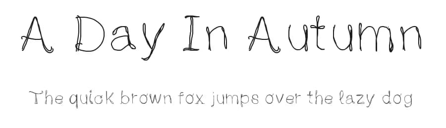 A Day In Autumn by ArchiFont — Script Handwritten Font