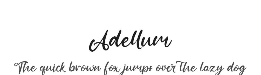 Adellum by Kong Font — Script Handwritten Font