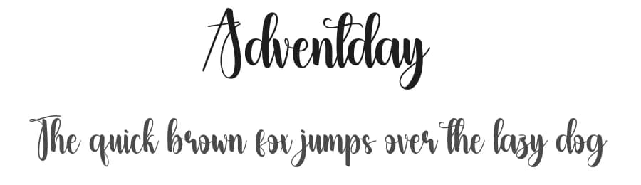 Adventday by Scratchones — Script Handwritten Font