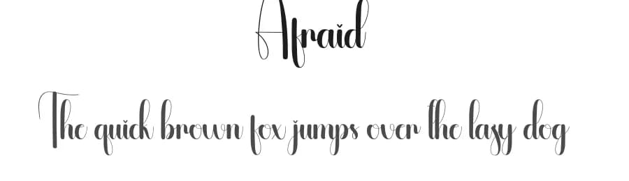Afraid by Andi Moz — Script Handwritten Font