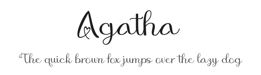 Agatha by Aqeela Studio — Script Handwritten Font