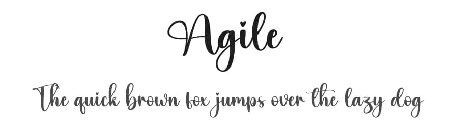 Agile by Scratchones — Script Handwritten Font