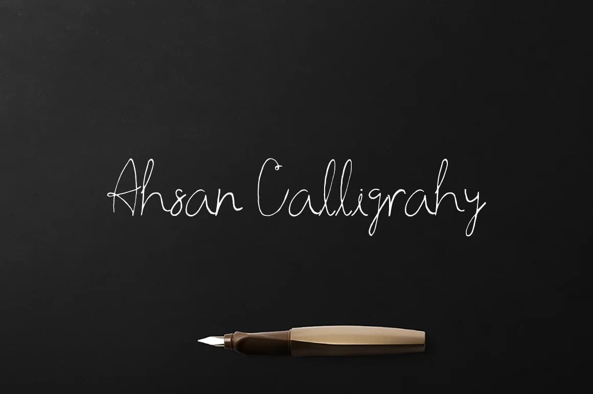 Ahsan Calligraphy Font by creativetacos — Script Handwritten Font