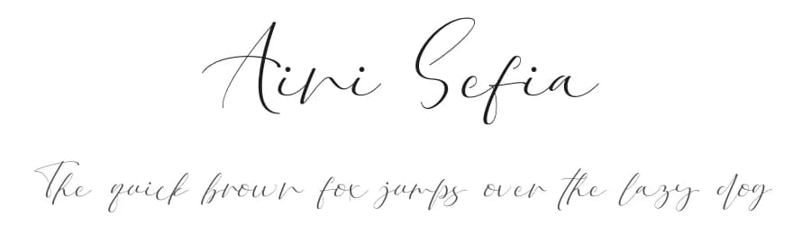 Aini Sefia by fontpremium β Script Handwritten Font