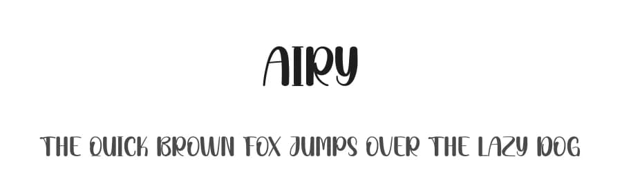 Airy by Andi Moz — Script Handwritten Font