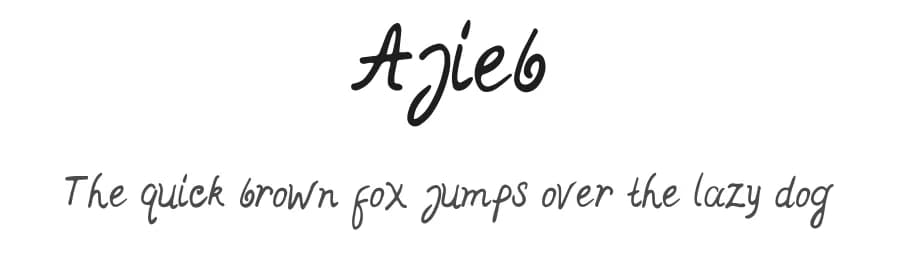 Ajieb by MJB Letters — Script Handwritten Font