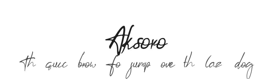 Aksoro by Nariswari Creative — Script Handwritten Font