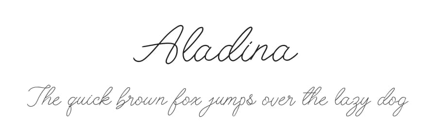 Aladina by AminMario — Script Handwritten Font