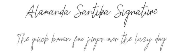 Alamanda Santika Signature by Oreon Studio — Script Handwritten Font