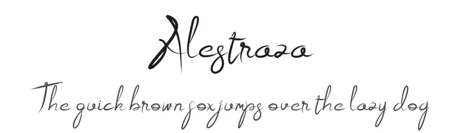 Alestraza by Rometheme Std — Script Handwritten Font