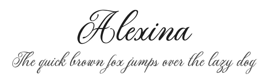 Alexina by Kong Font — Script Handwritten Font