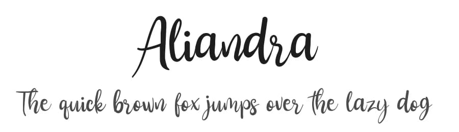 Aliandra by lyanatha — Script Handwritten Font