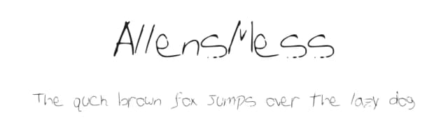 AllensMess by Allie Dempsey — Script Handwritten Font