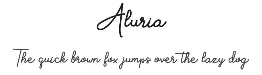 Aluria by Letter Jos — Script Handwritten Font