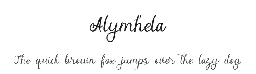 Alymhela by MJB Letters — Script Handwritten Font