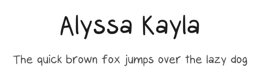 Alyssa Kayla by Dominique Demetz — Script Handwritten Font