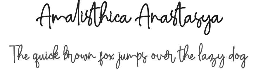 Amalisthica Anastasya by ONG Type — Script Handwritten Font