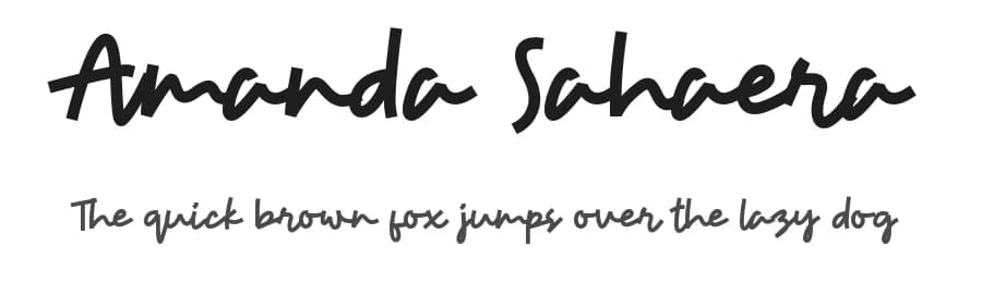 Amanda Sahaera by ONG Type — Script Handwritten Font