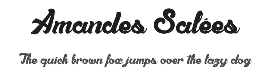 Amandes Salées by dcoxy - Greg Medina — Script Handwritten Font