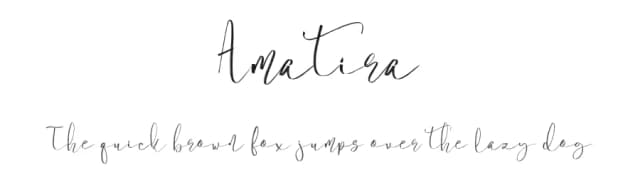 Amatira by Pineungtype Missinklab — Script Handwritten Font