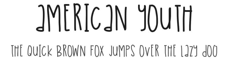 American Youth by Des Gomez — Script Handwritten Font