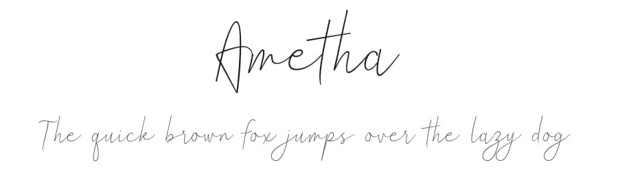 Ametha by Studiorazi — Script Handwritten Font
