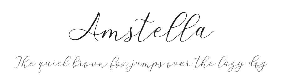 Amstella by MJB Letters — Script Handwritten Font