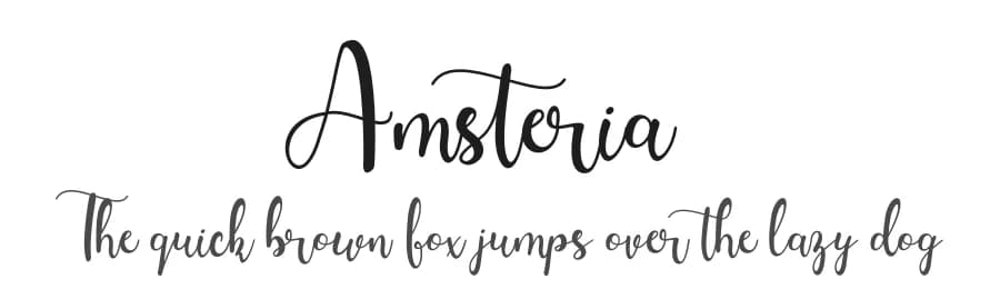 Amsteria by RantautypeStudio — Script Handwritten Font