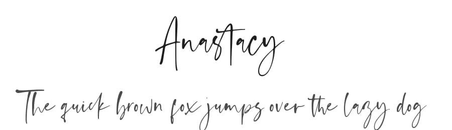 Anastacy by Sronstudio — Script Handwritten Font