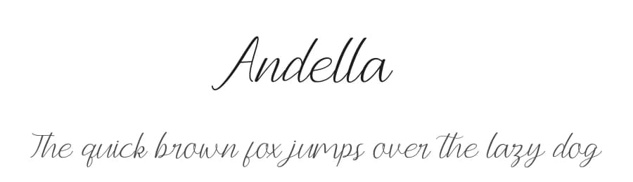 Andella by Masinong Studio — Script Handwritten Font