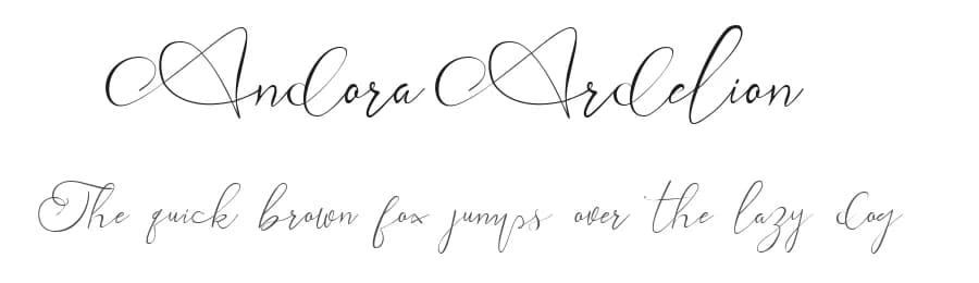 Andora Ardelion by Sigit Nur Wicaksono — Script Handwritten Font