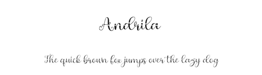 Andrila by Sulthanstudio — Script Handwritten Font