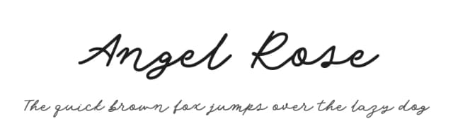 Angel Rose by Jennifer Creations — Script Handwritten Font