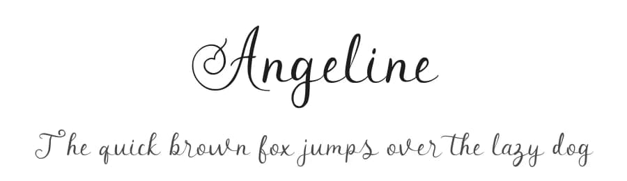 Angeline by MJB Letters — Script Handwritten Font