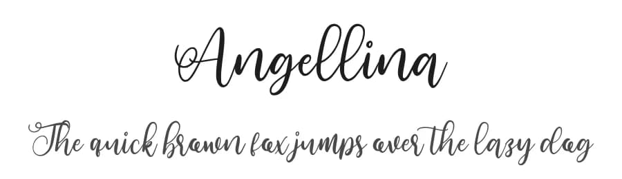 Angellina by Sarah Robbaniyyah — Script Handwritten Font