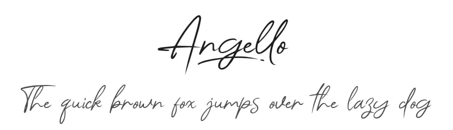 Angello by Khurasan — Script Handwritten Font