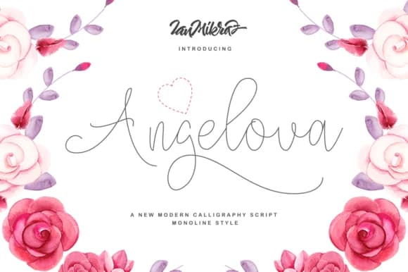 Angelova Font by Ian Mikraz — Script Handwritten Font