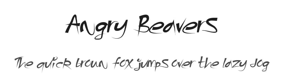 Angry Beavers by Xerographer Fonts — Script Handwritten Font