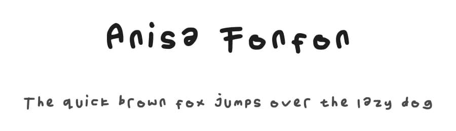 Anisa Fonfon by latifatu Anisa — Script Handwritten Font