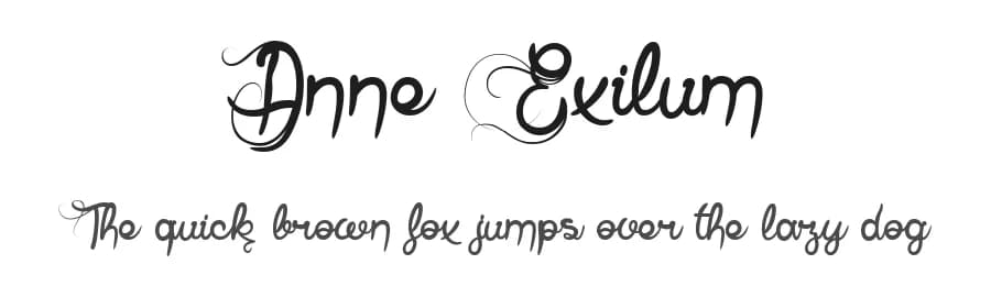 Anne Exilum by dcoxy - Greg Medina — Script Handwritten Font