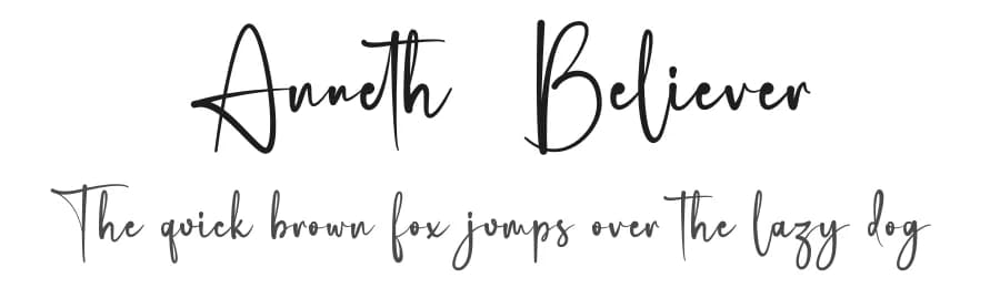 Anneth Believer by RantautypeStudio — Script Handwritten Font