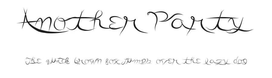 Another Party by Xerographer Fonts — Script Handwritten Font