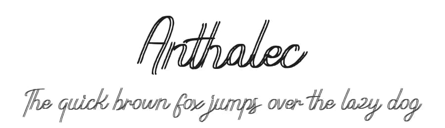 Anthalec by Riki — Script Handwritten Font