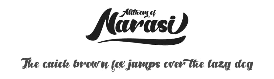 Anthem of Narasi by aldedesign — Script Handwritten Font