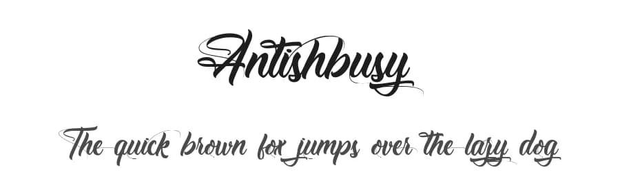 Antishbusy by Typhoon Type - Suthi Srisopha — Script Handwritten Font