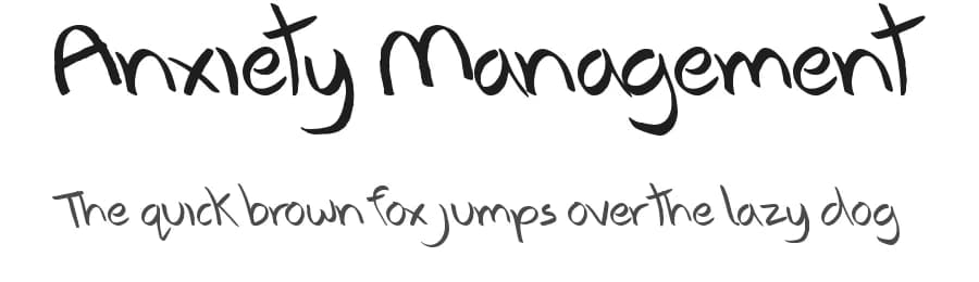 Anxiety Management by JSH creates — Script Handwritten Font