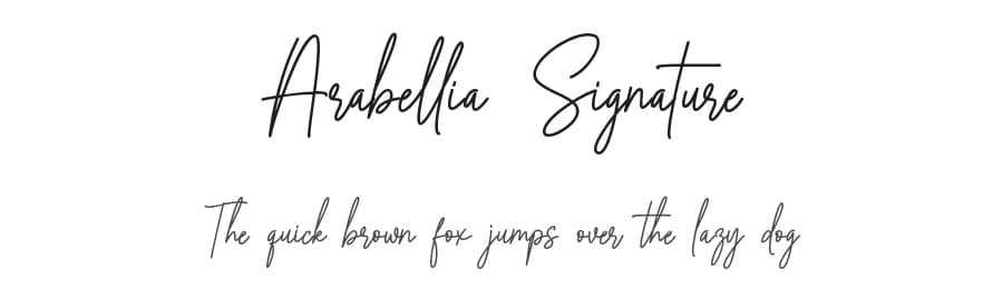 Arabellia Signature by MJB Letters — Script Handwritten Font