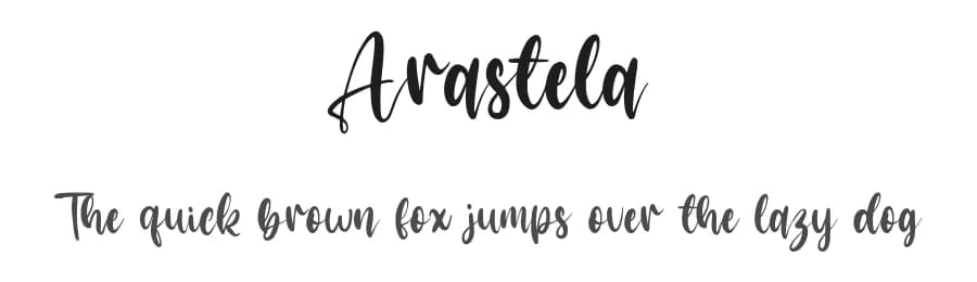 Arastela by Vz Type — Script Handwritten Font