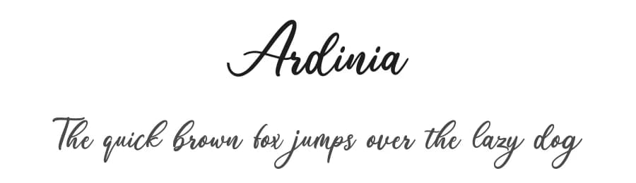 Ardinia by Makashi — Script Handwritten Font